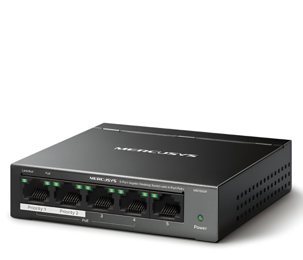 Mercusys MS105GP (5x10/100/1000Mbit) 4xPoE+ - 1321861 - zdjęcie 4